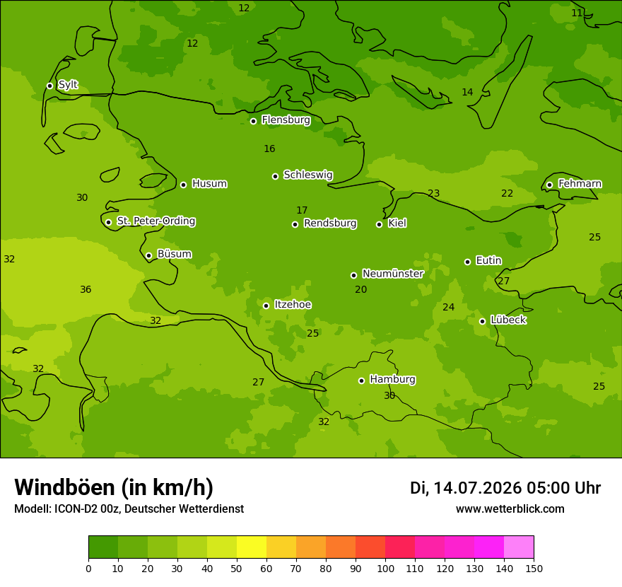 Maximale Windböen