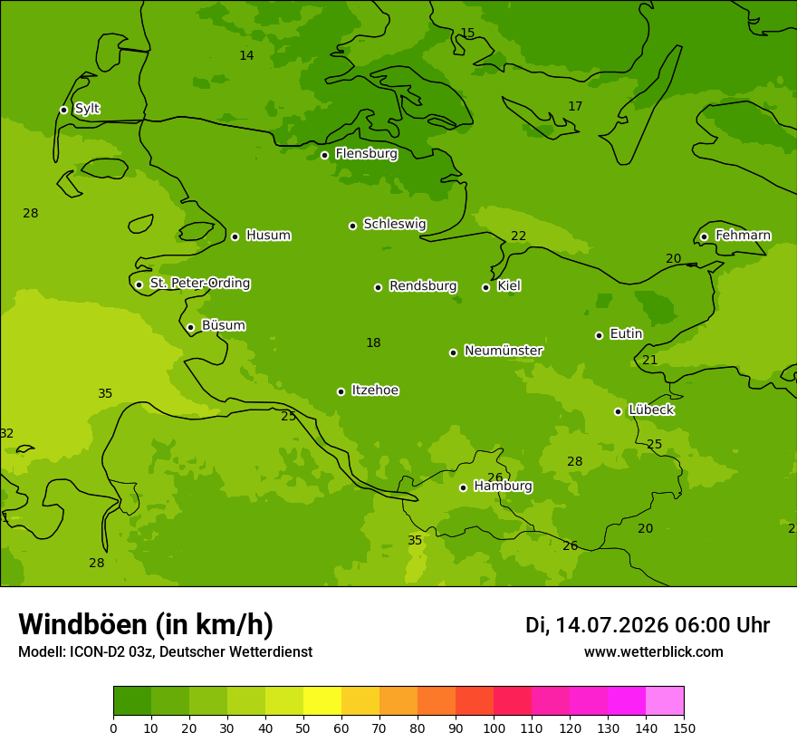 Maximale Windböen