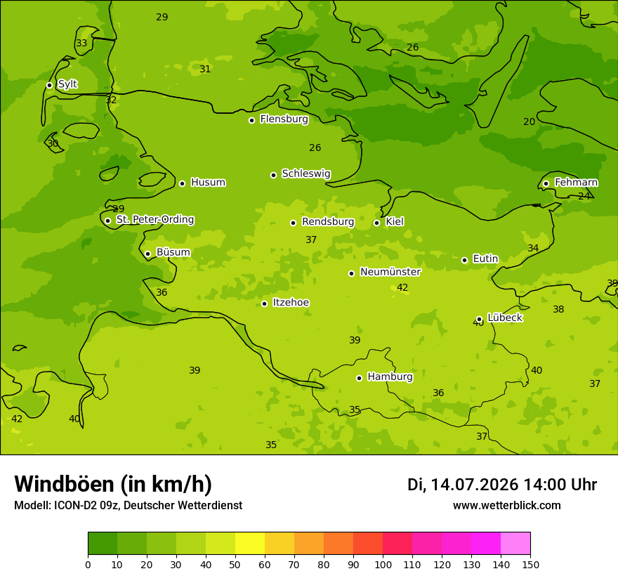 Maximale Windböen