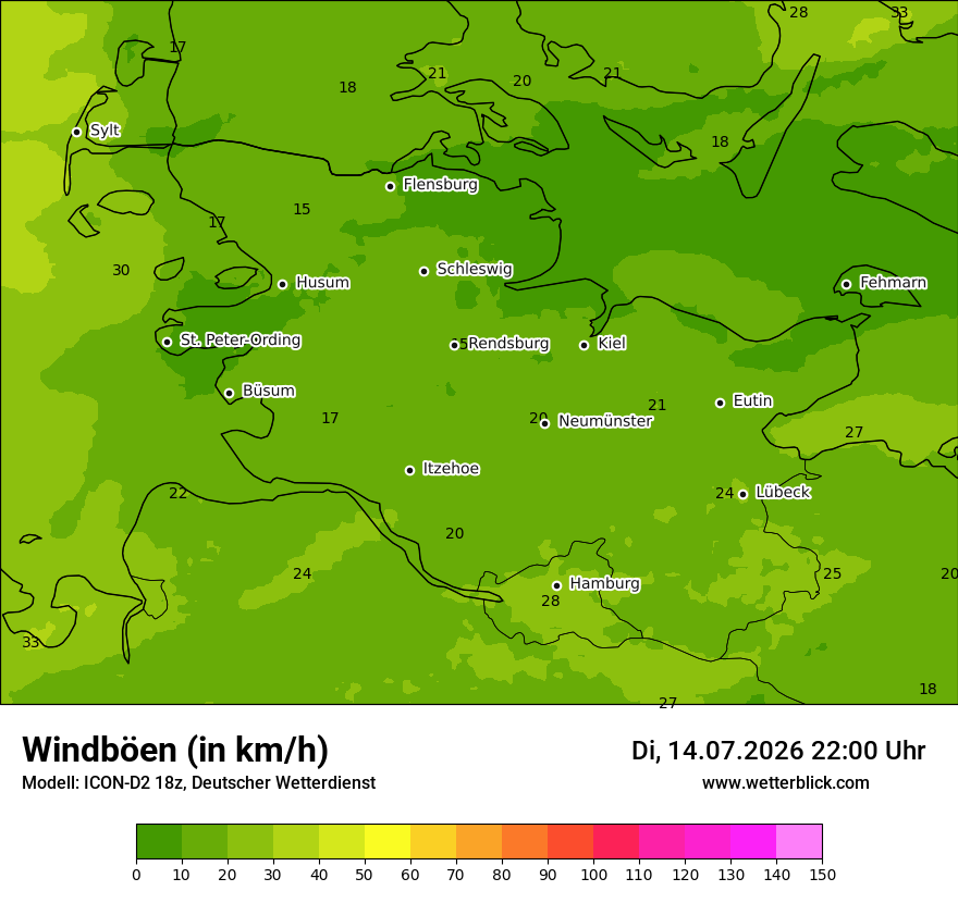 Maximale Windböen