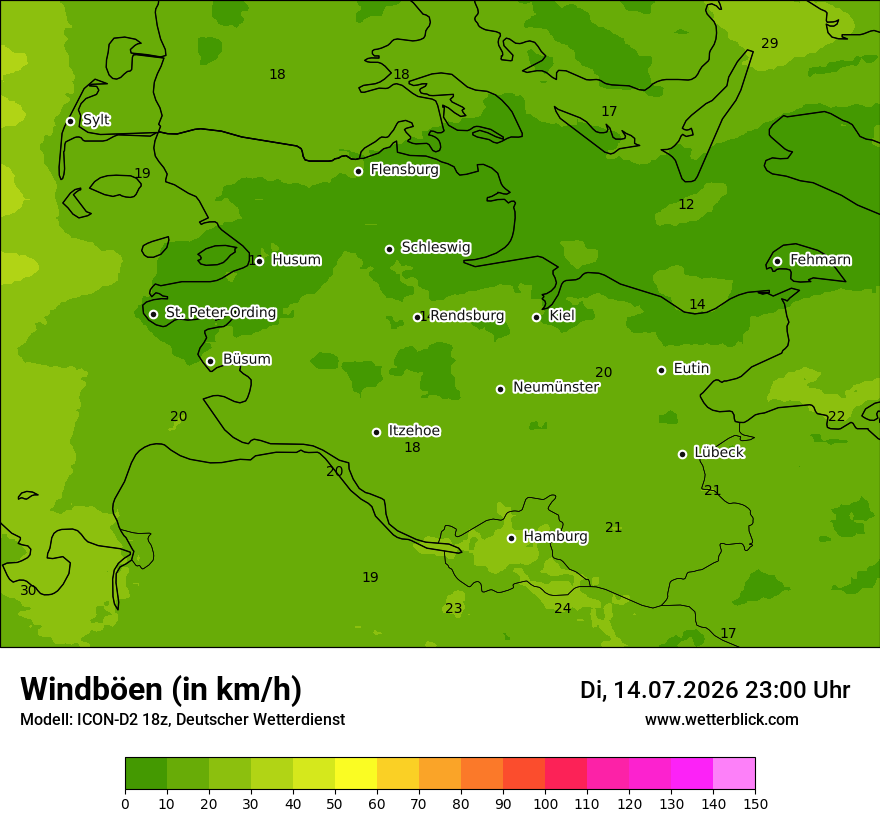 Maximale Windböen