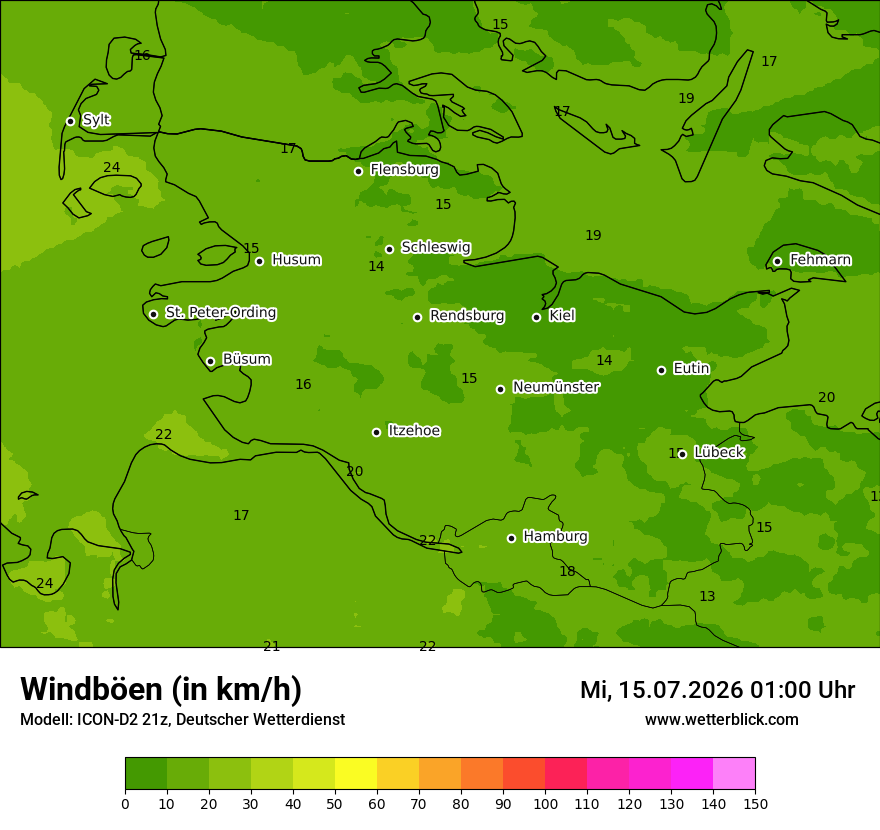 Maximale Windböen