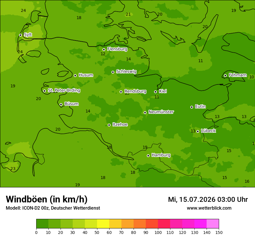 Maximale Windböen