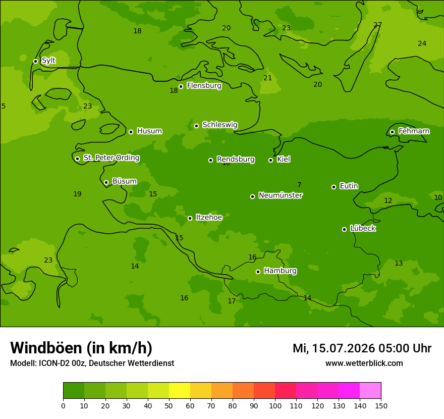 Maximale Windböen