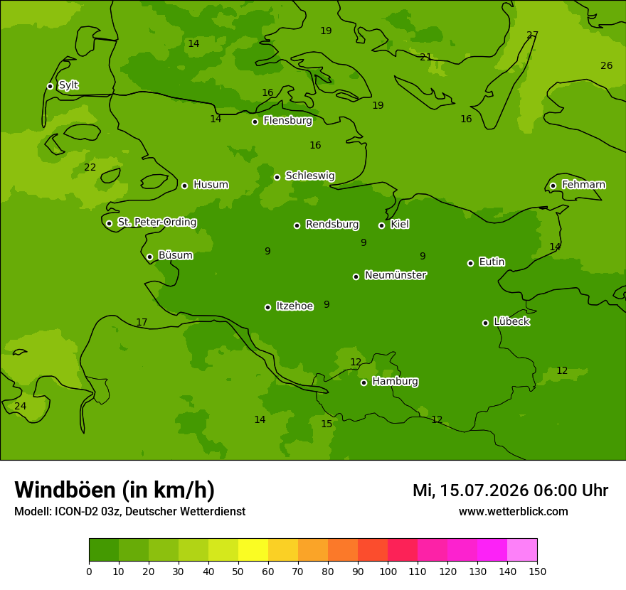 Maximale Windböen