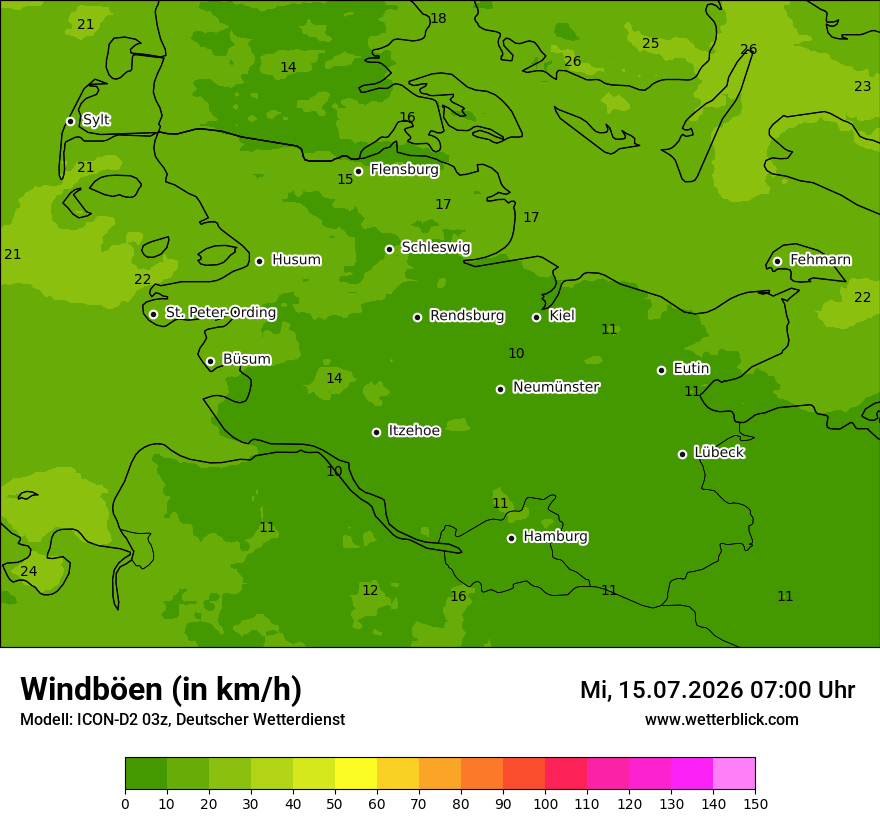 Maximale Windböen
