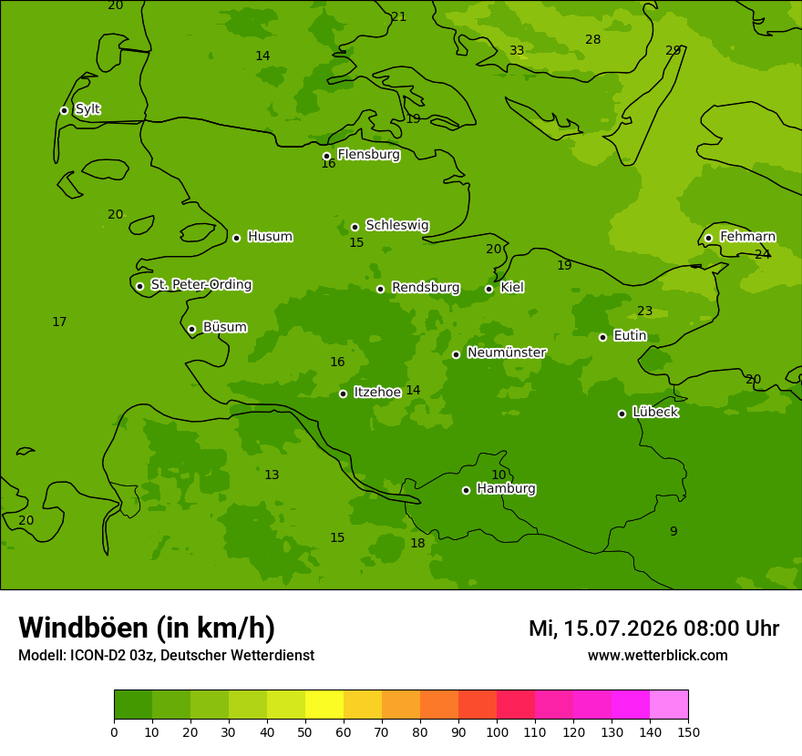 Maximale Windböen