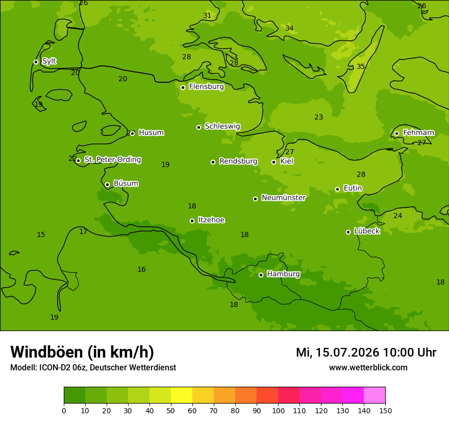 Maximale Windböen