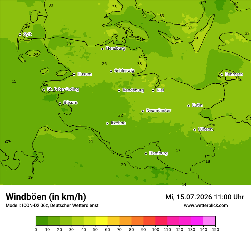 Maximale Windböen