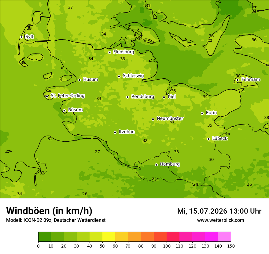 Maximale Windböen