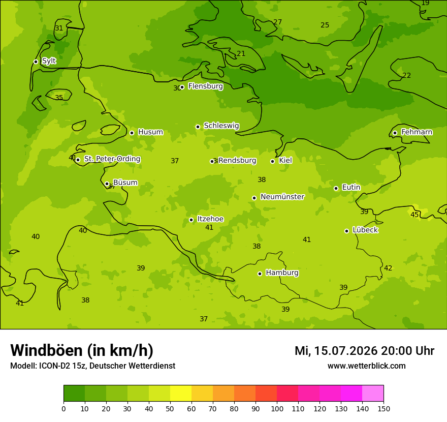 Maximale Windböen