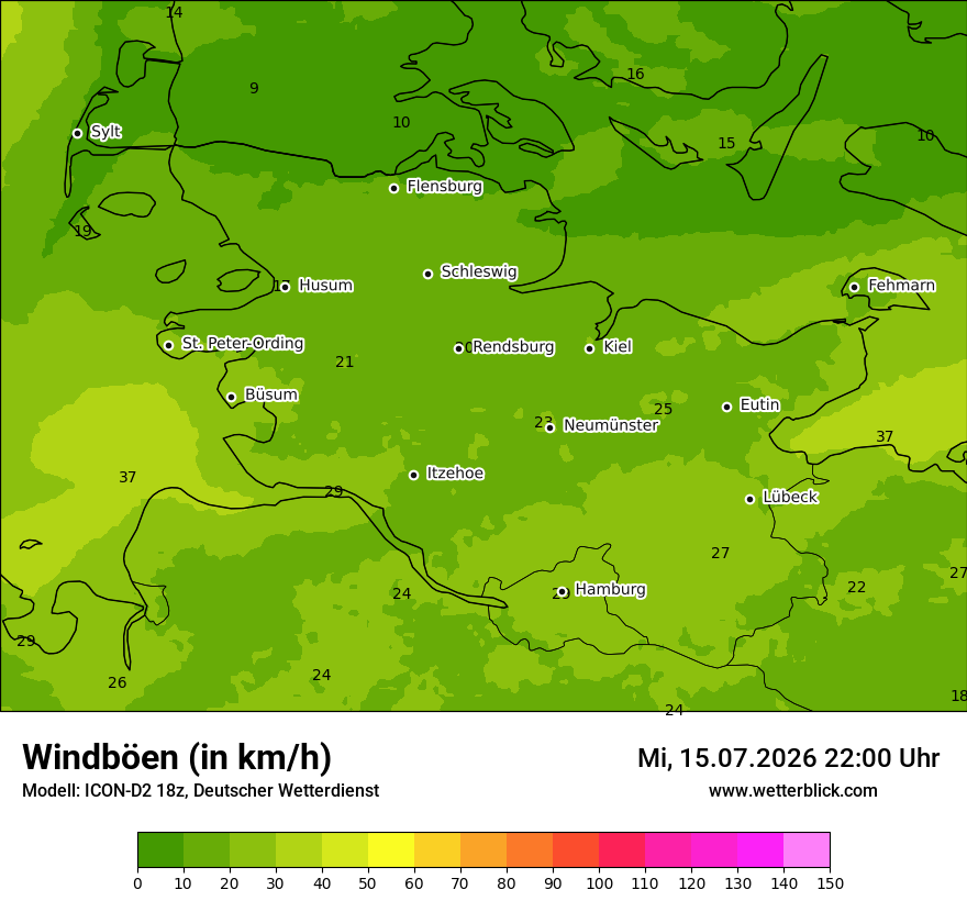 Maximale Windböen