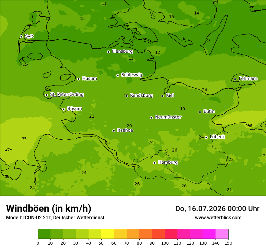 Maximale Windböen