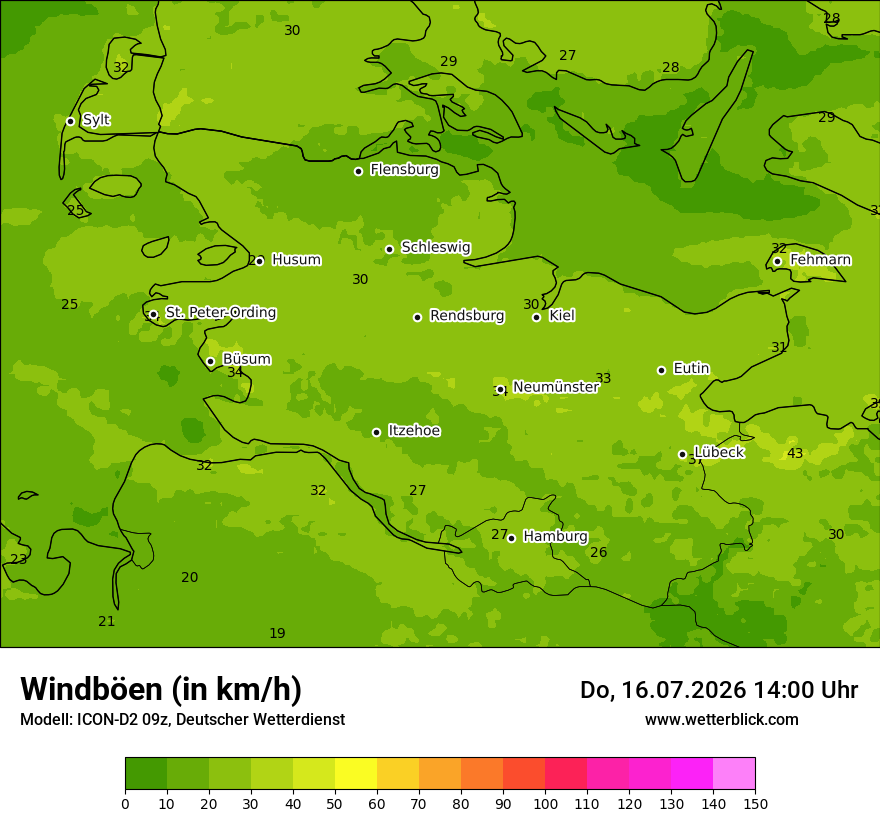 Maximale Windböen