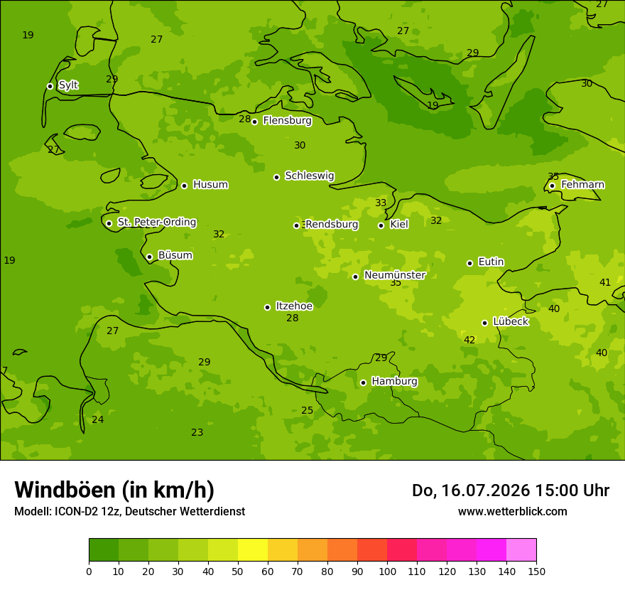 Maximale Windböen