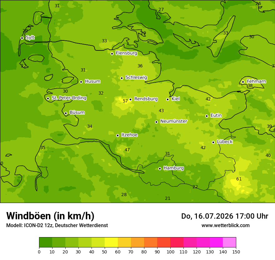 Maximale Windböen