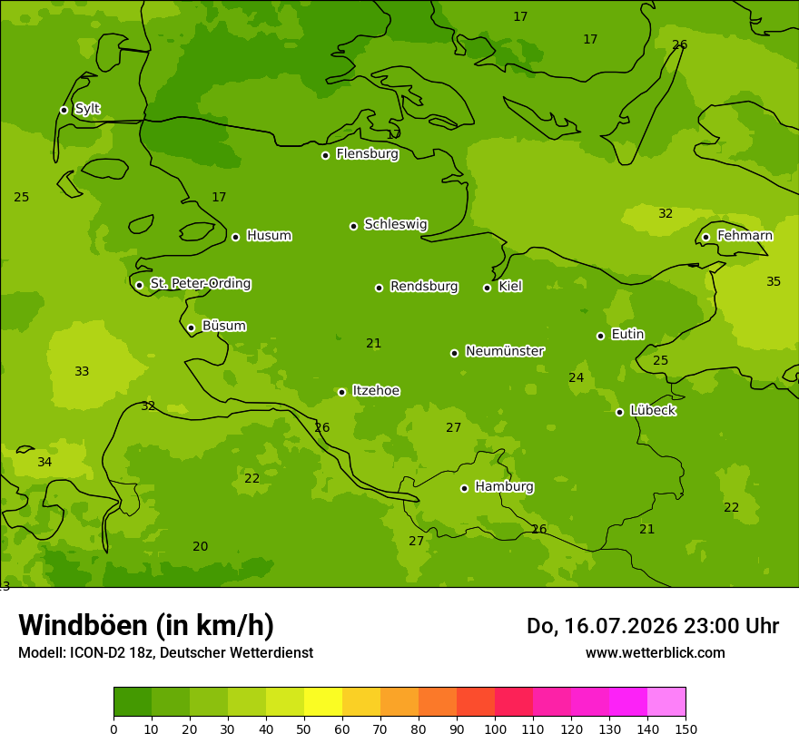 Maximale Windböen