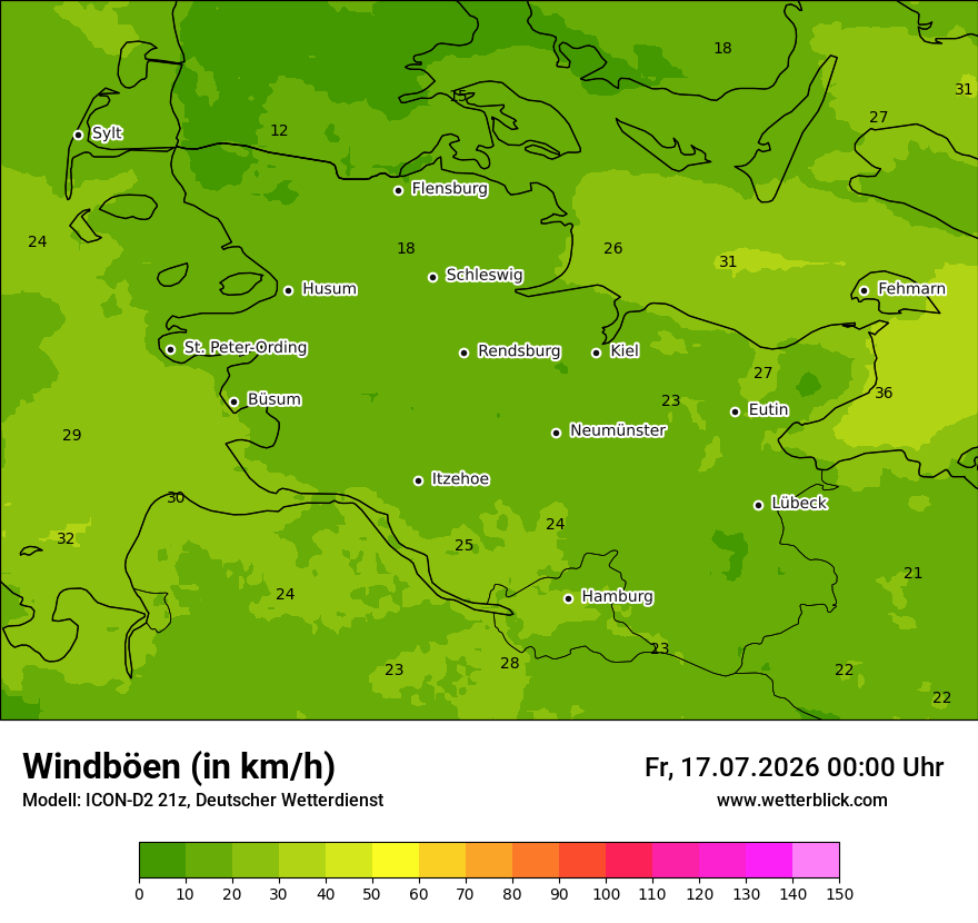 Maximale Windböen