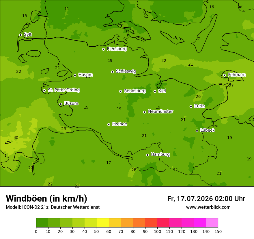 Maximale Windböen