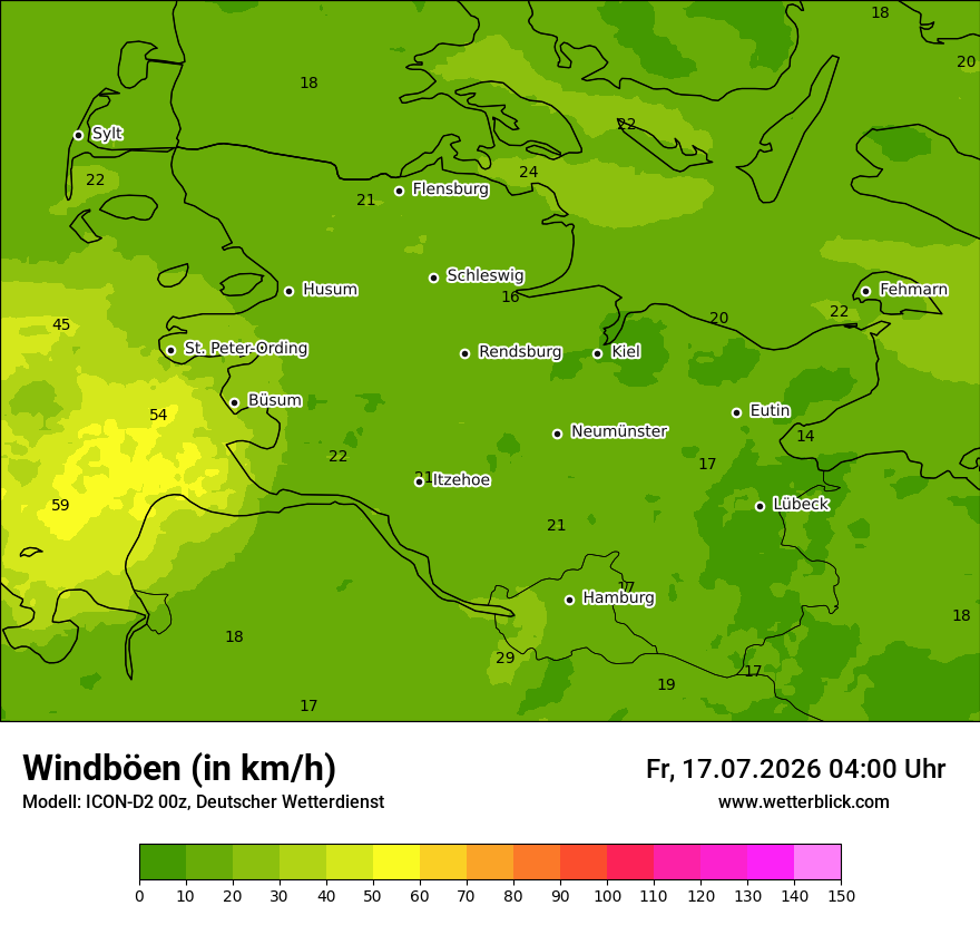 Maximale Windböen