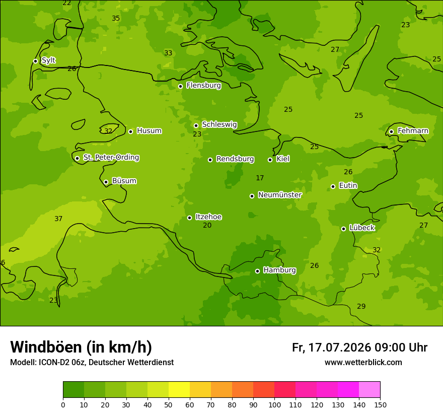Maximale Windböen