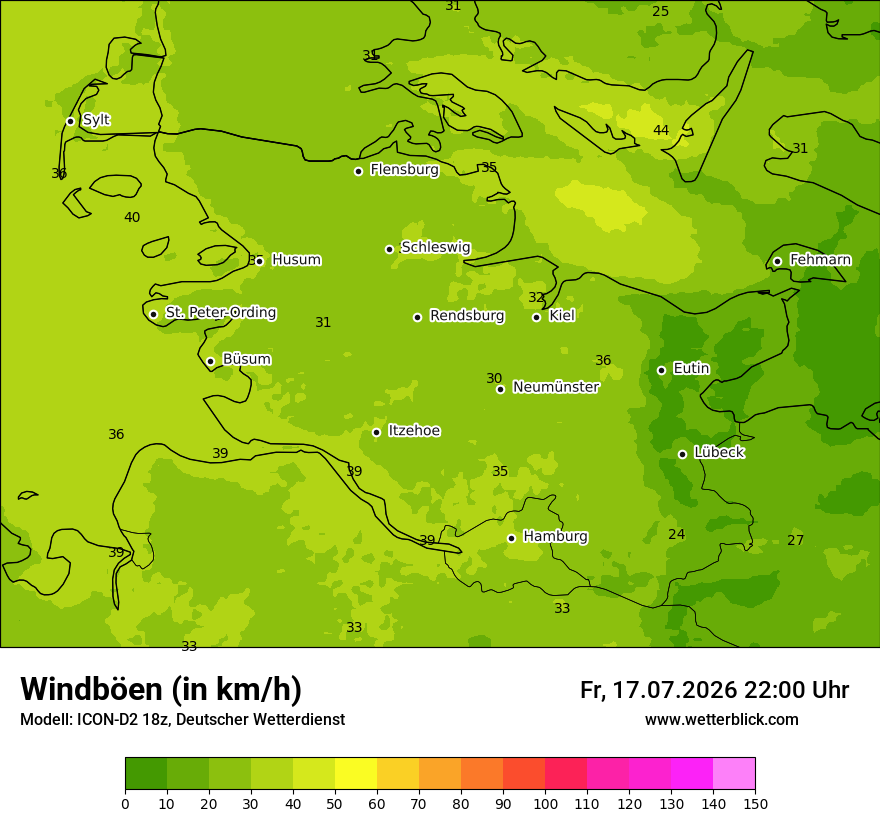 Maximale Windböen