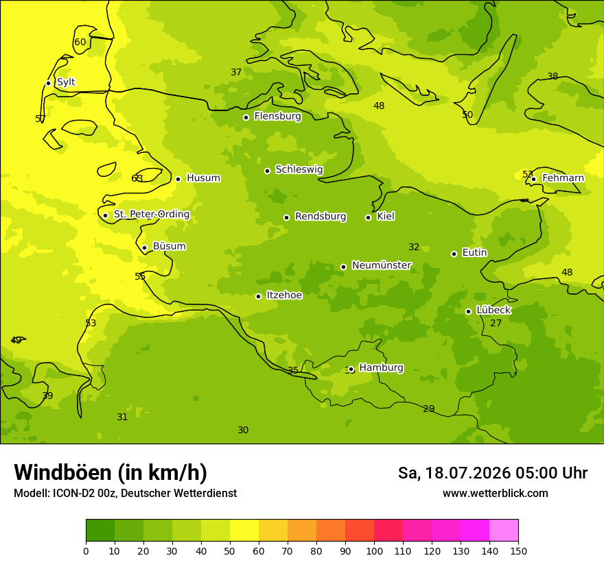Maximale Windböen