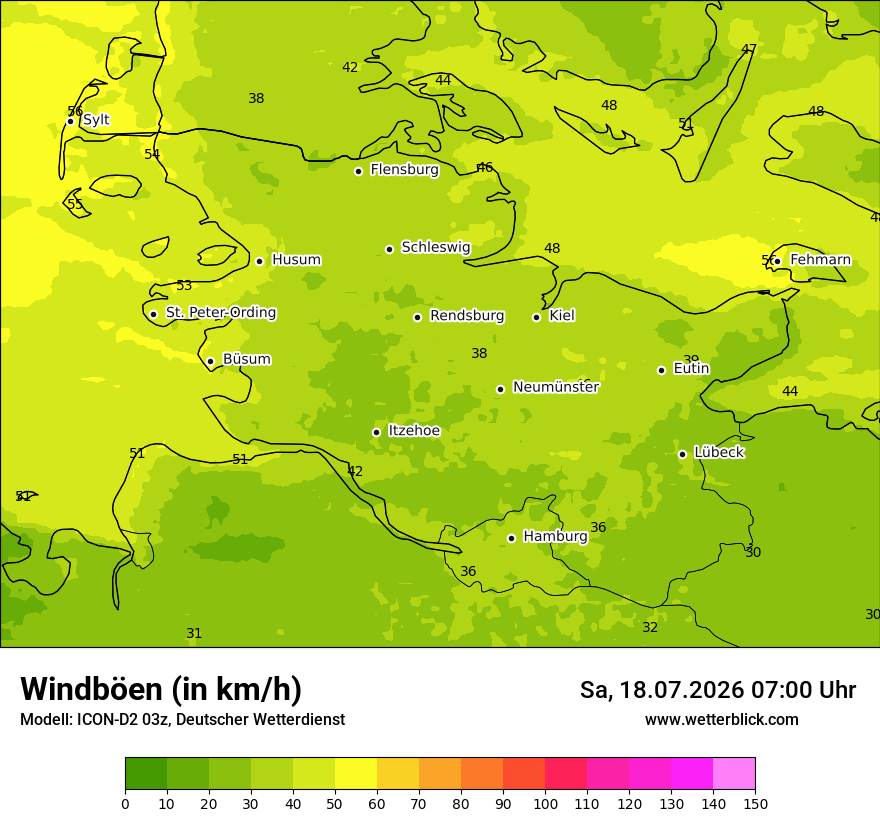 Maximale Windböen