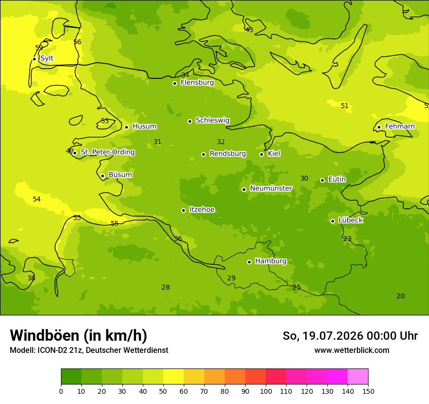 Maximale Windböen