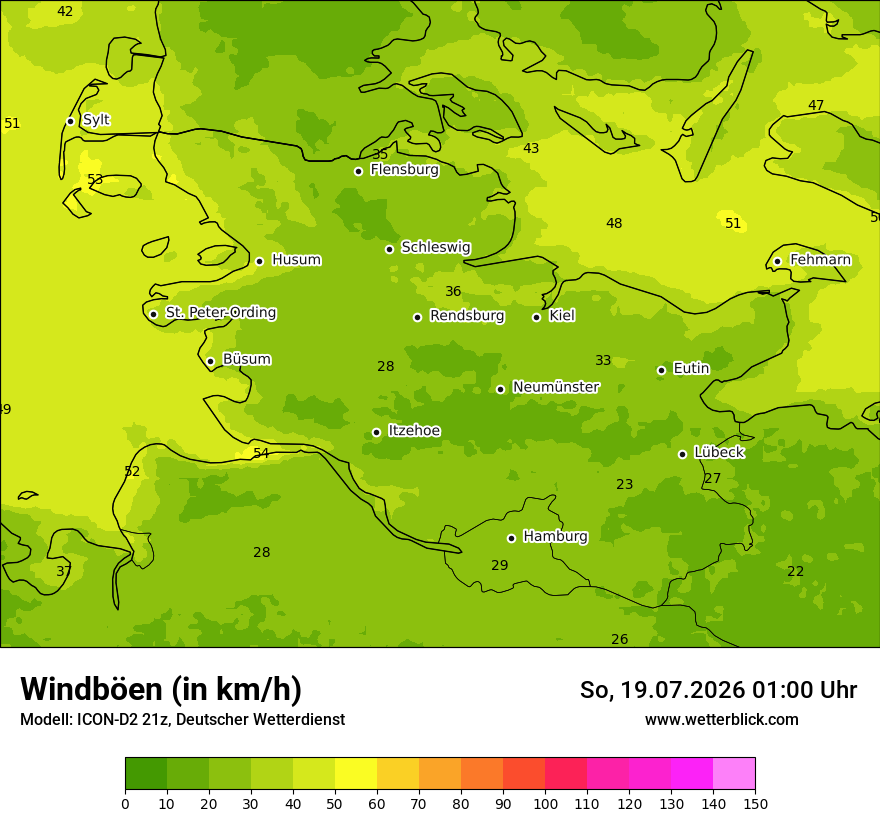 Maximale Windböen