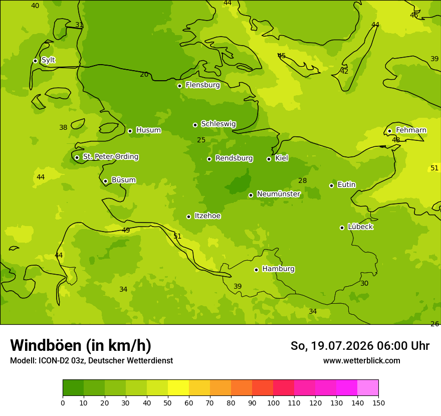 Maximale Windböen