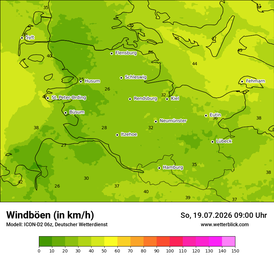 Maximale Windböen