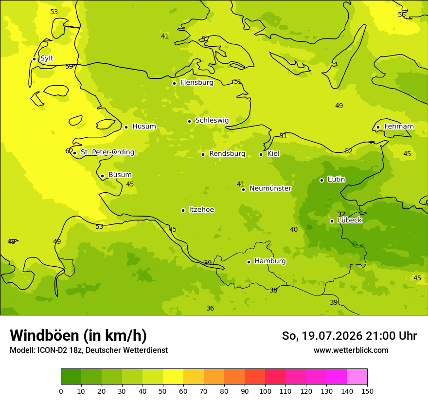 Maximale Windböen