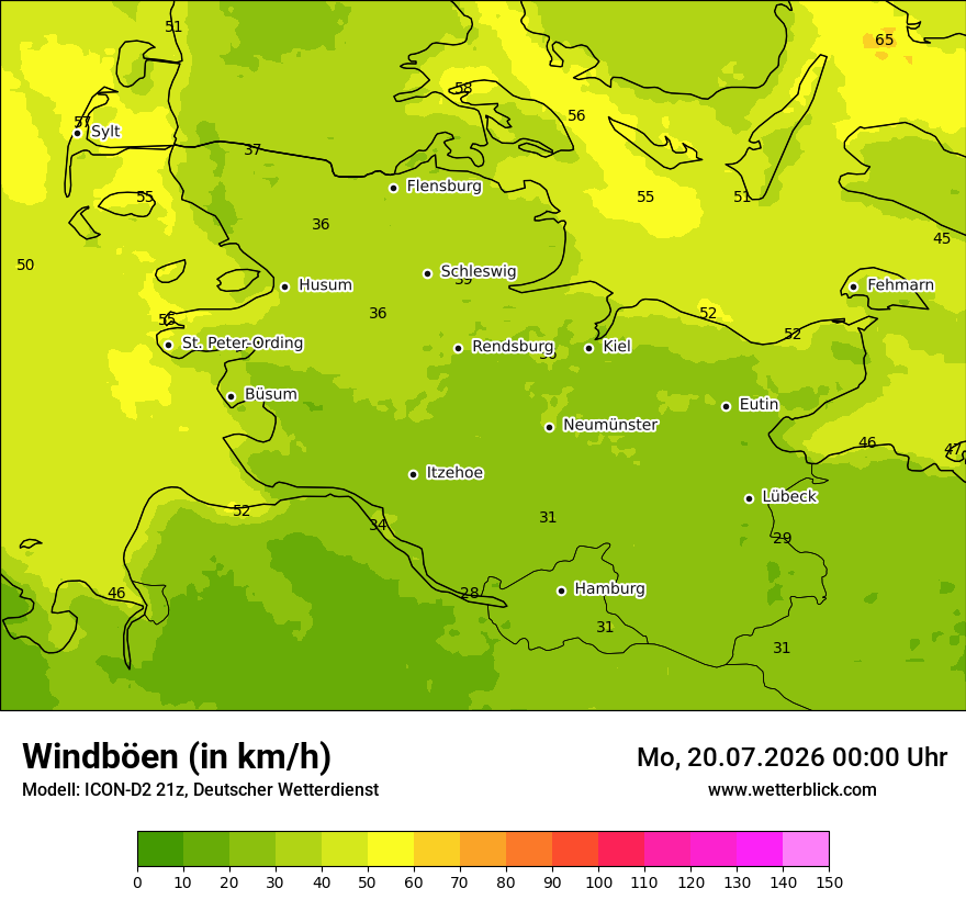 Maximale Windböen