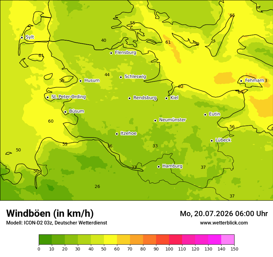 Maximale Windböen