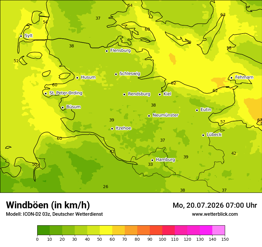 Maximale Windböen