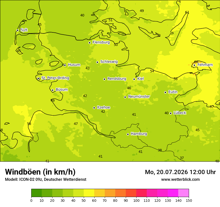 Maximale Windböen
