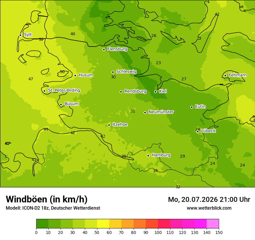 Maximale Windböen