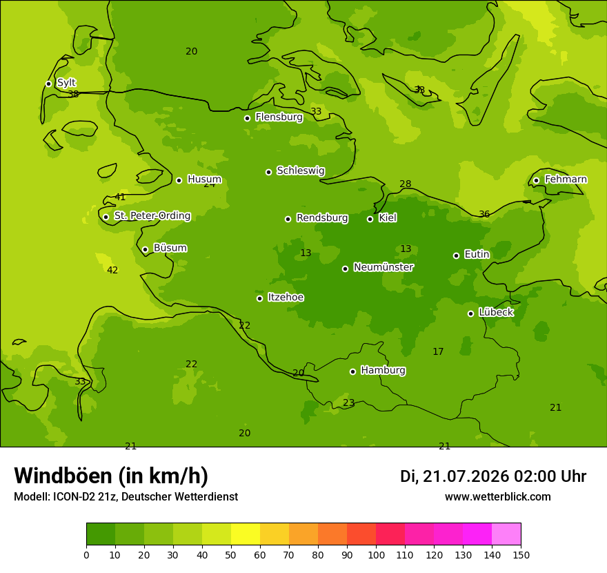 Maximale Windböen