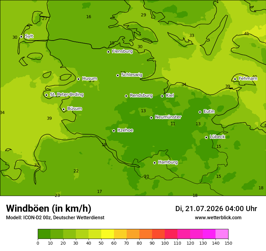 Maximale Windböen