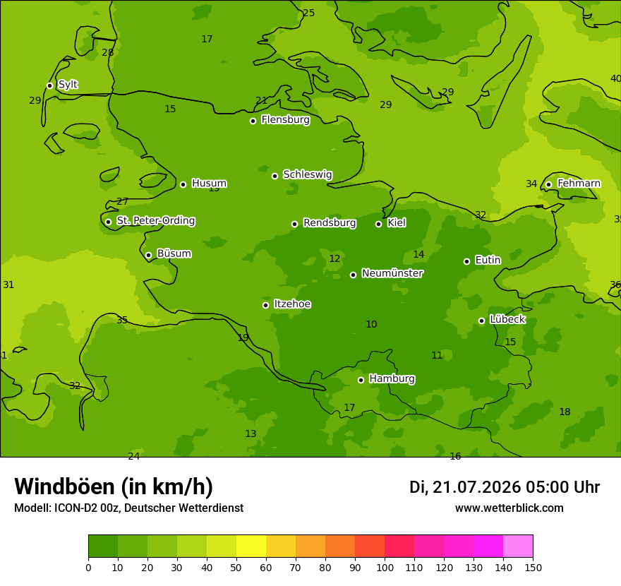 Maximale Windböen