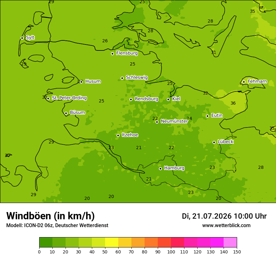 Maximale Windböen