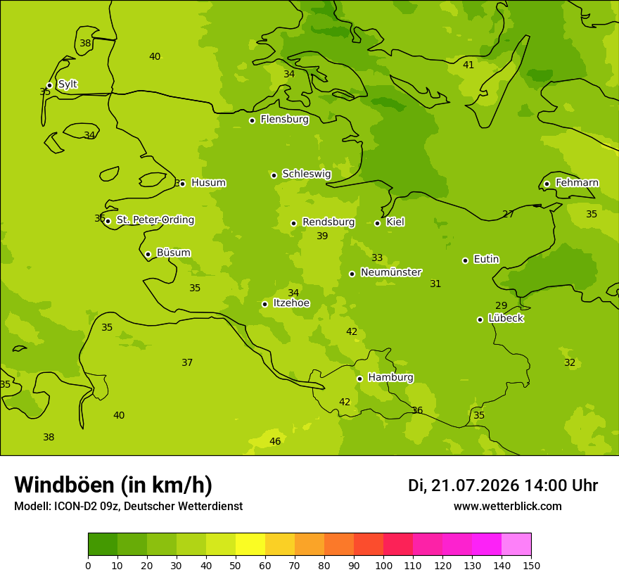 Maximale Windböen