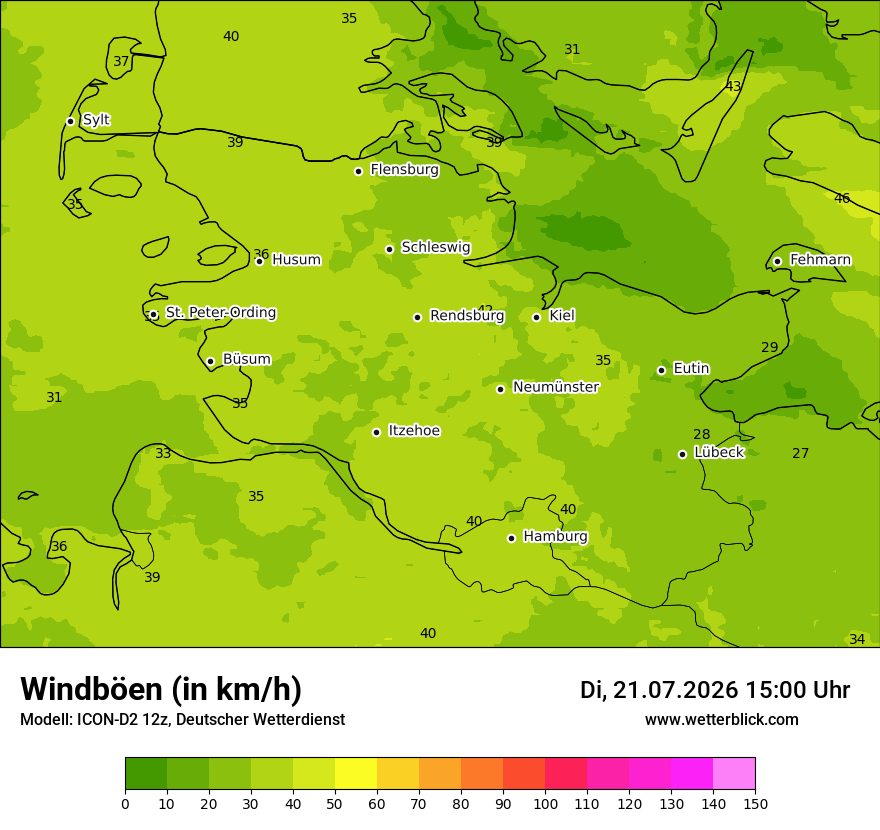 Maximale Windböen