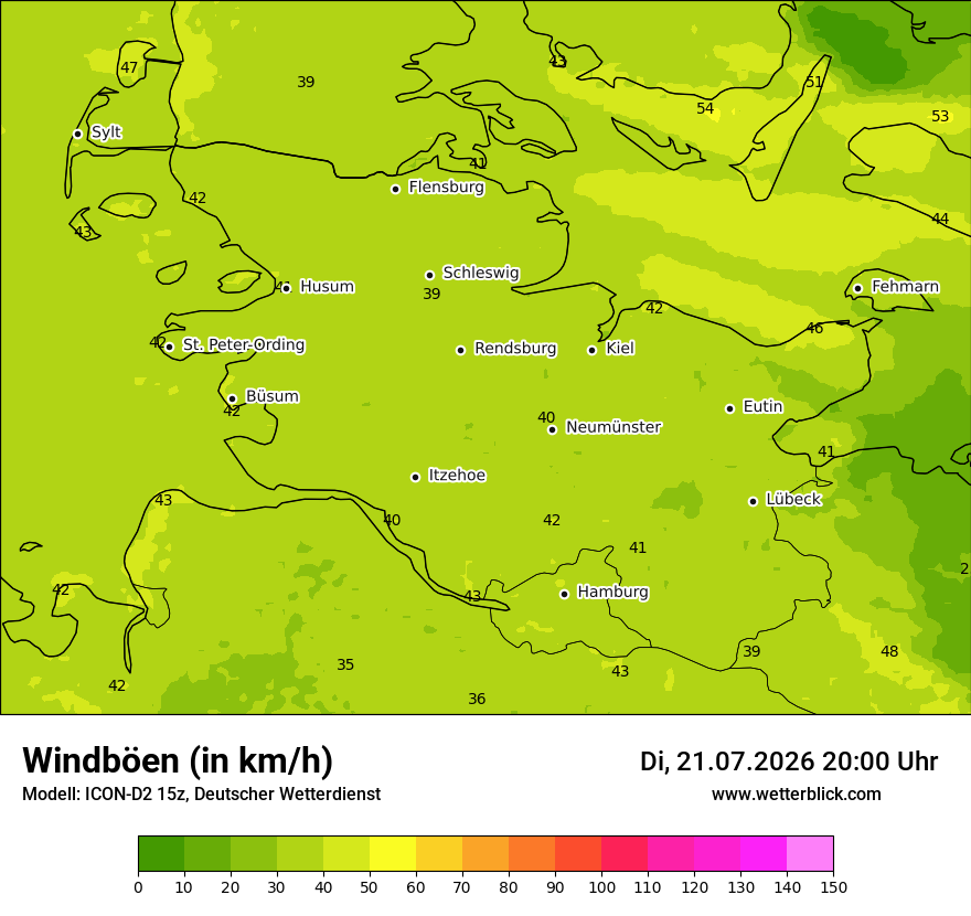 Maximale Windböen