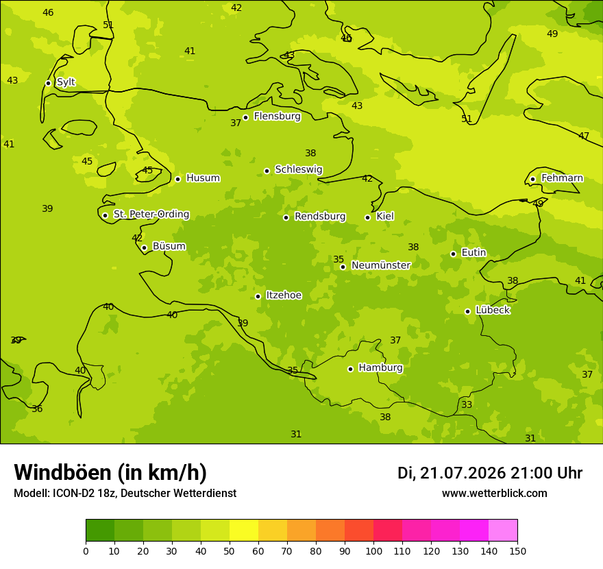Maximale Windböen