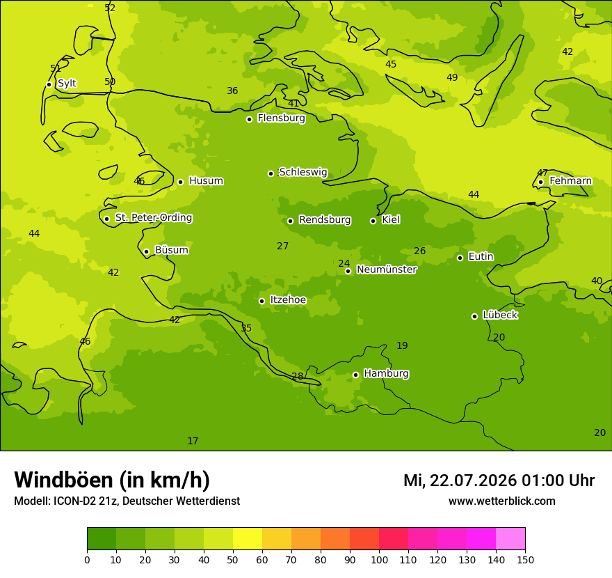 Maximale Windböen