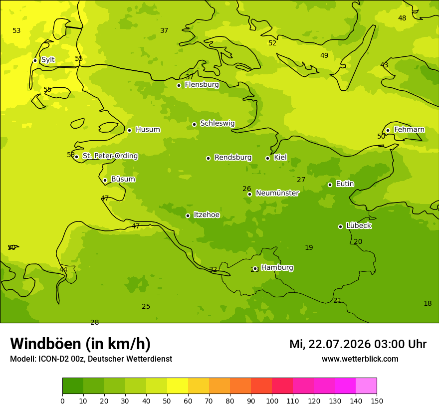 Maximale Windböen