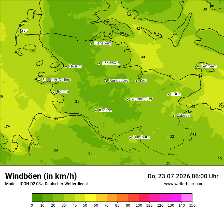 Maximale Windböen