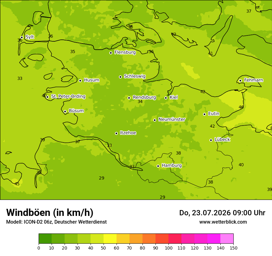 Maximale Windböen